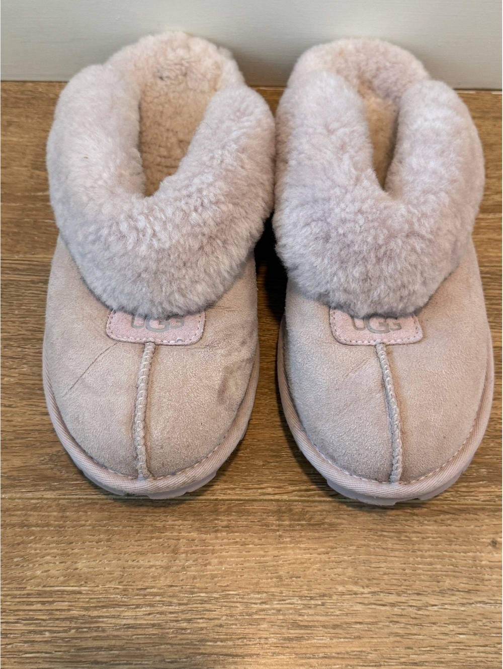 UGG Women's Shearling Lined Suede Slippers Lavender | Size 9
